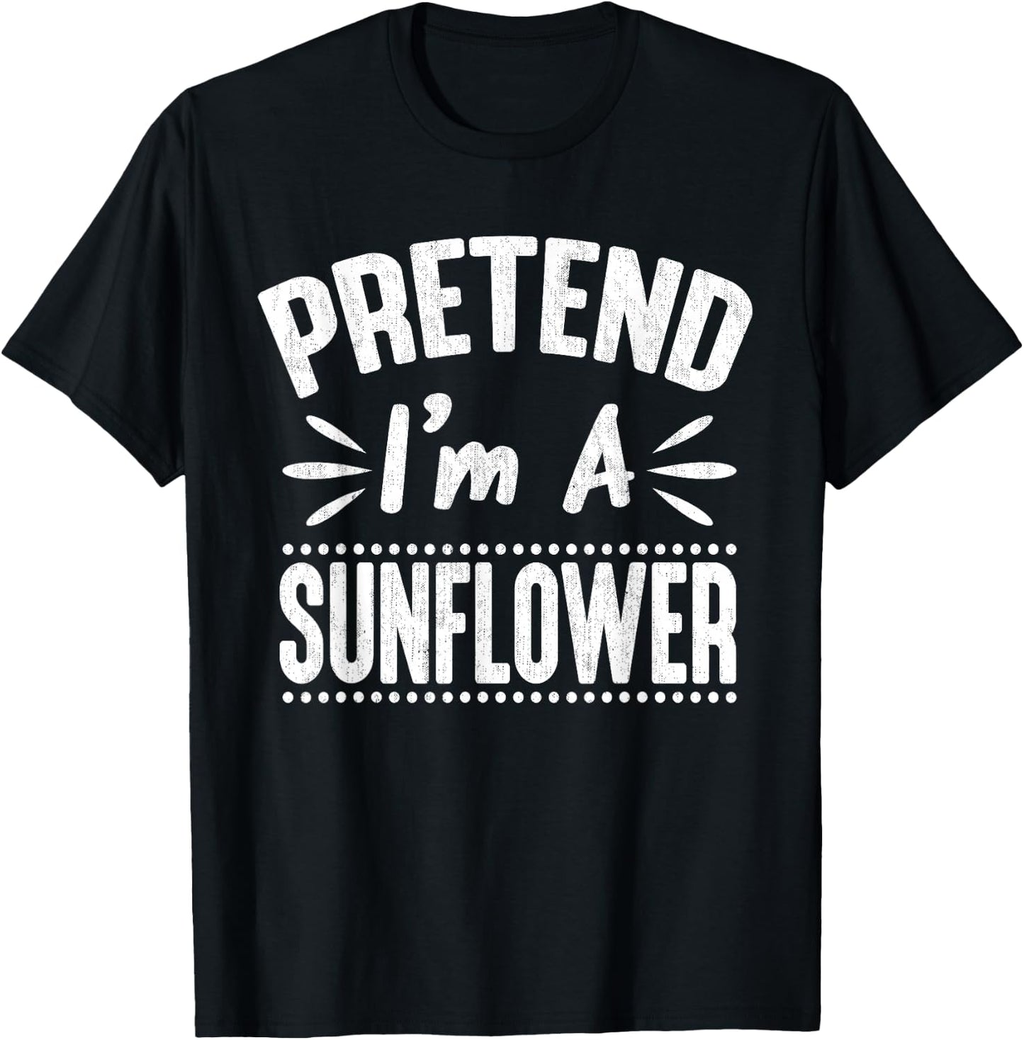 Pretend I'm A Sunflower Funny Lazy Halloween Party T-Shirt - T-Shirt | Black