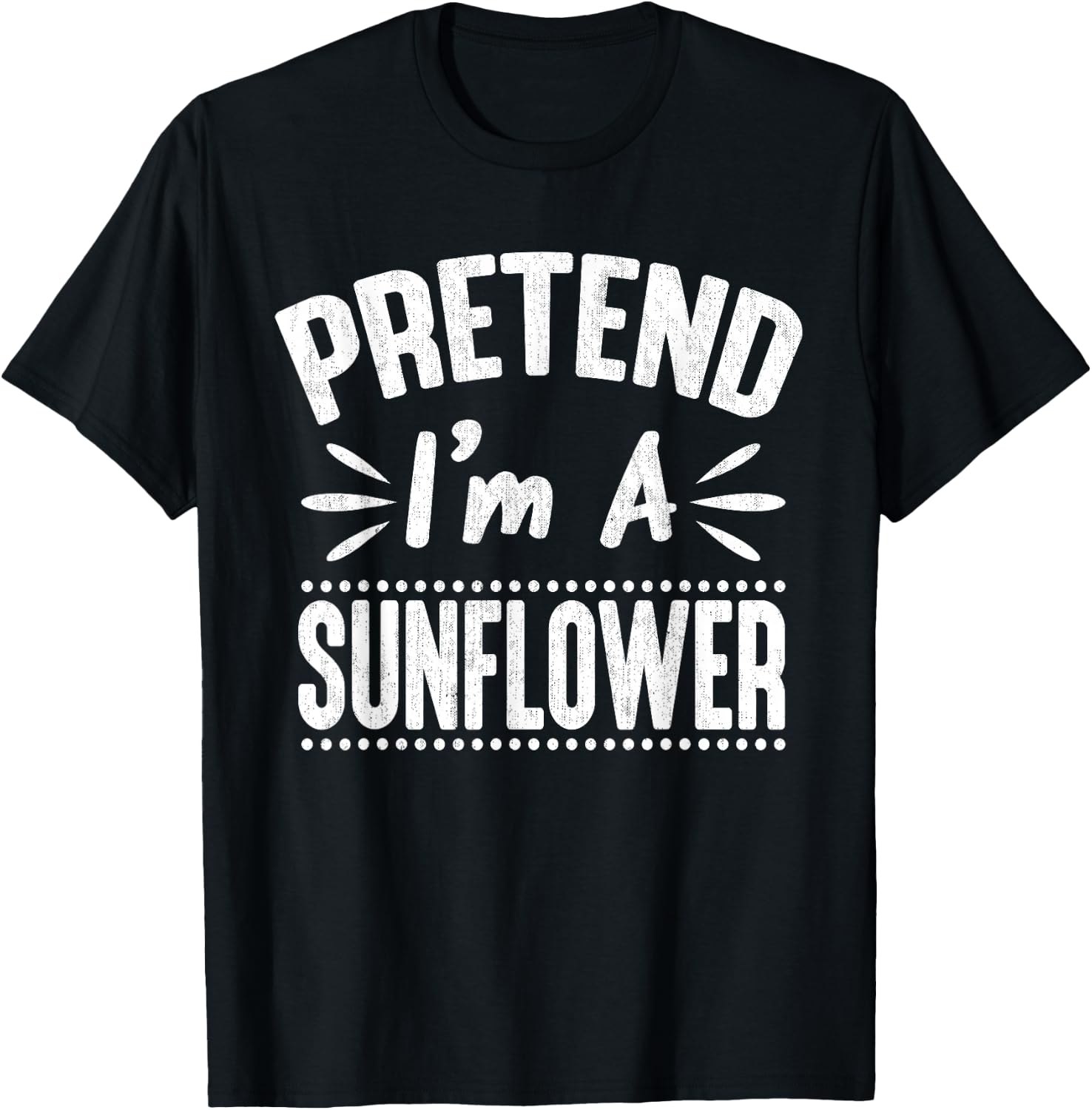 Pretend I'm A Sunflower Funny Lazy Halloween Party T-Shirt - T-Shirt | Black