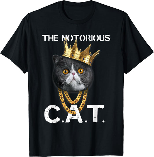 The Notorious C.A.T. - Funny Exotic Shorthair Cat Lover Gift Women Kids T-Shirt - T-Shirt | Black