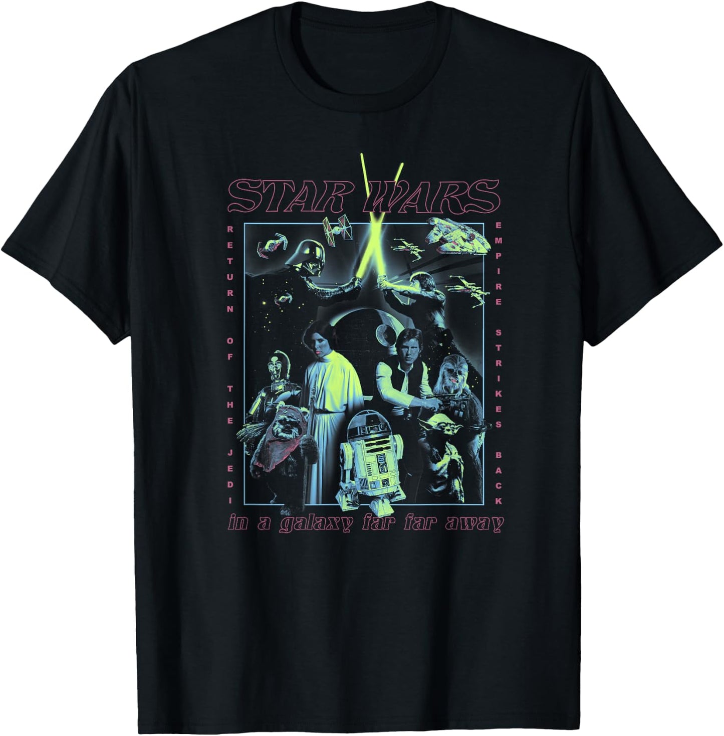 Star Wars Poster Glow T-Shirt - T-Shirt | Black