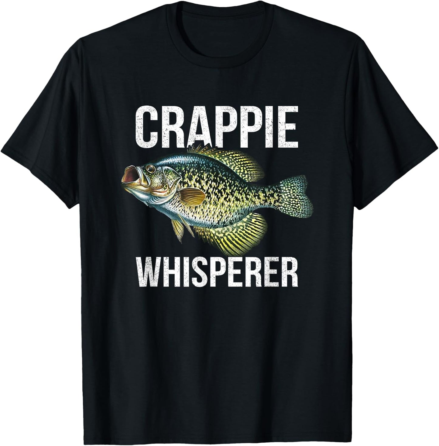Crappie Whisperer, Crappie Fishing Small T-Shirt - T-Shirt | Black