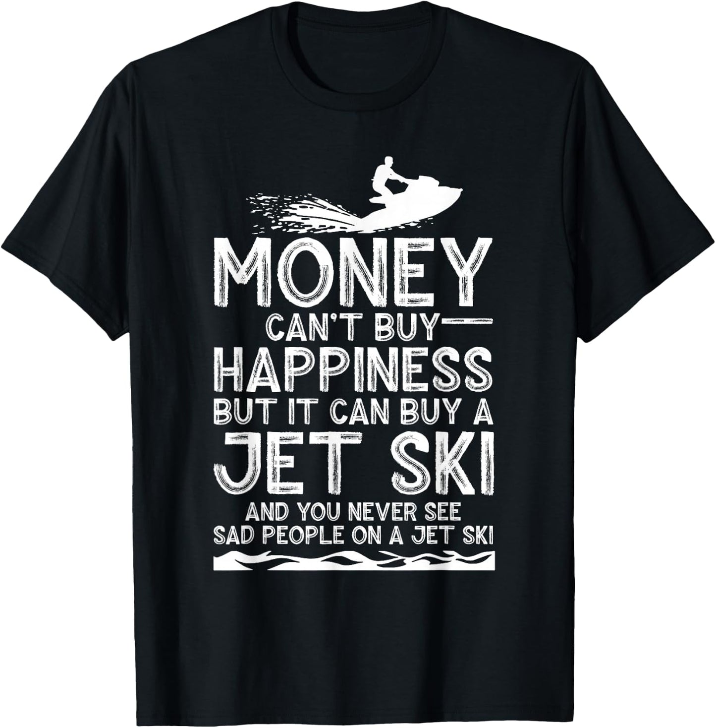 Funny Jet Ski Gift Water Sport Lover Ski Rider Men Women T-Shirt - T-Shirt | Black