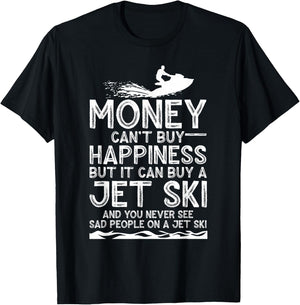 Funny Jet Ski Gift Water Sport Lover Ski Rider Men Women T-Shirt - T-Shirt | Black