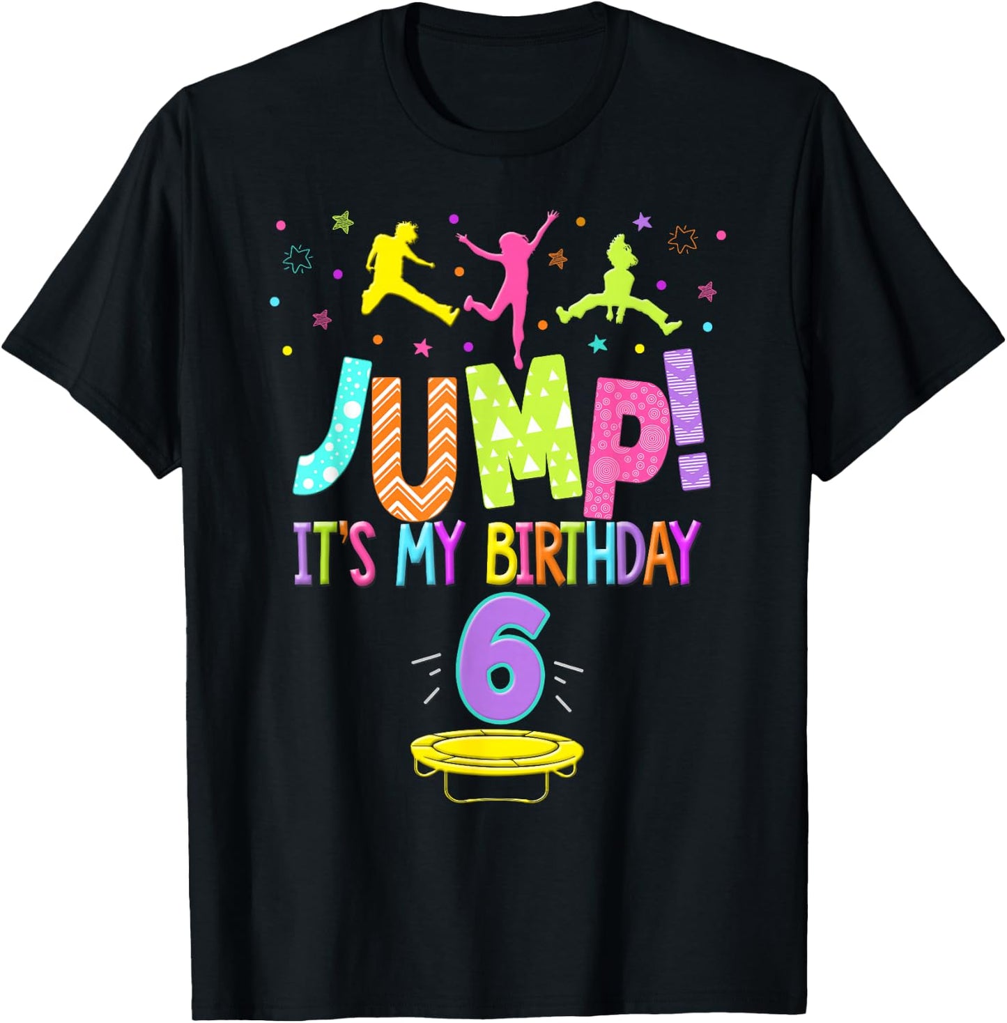 Trampoline Birthday Party For Girls T-Shirt - T-Shirt | Black