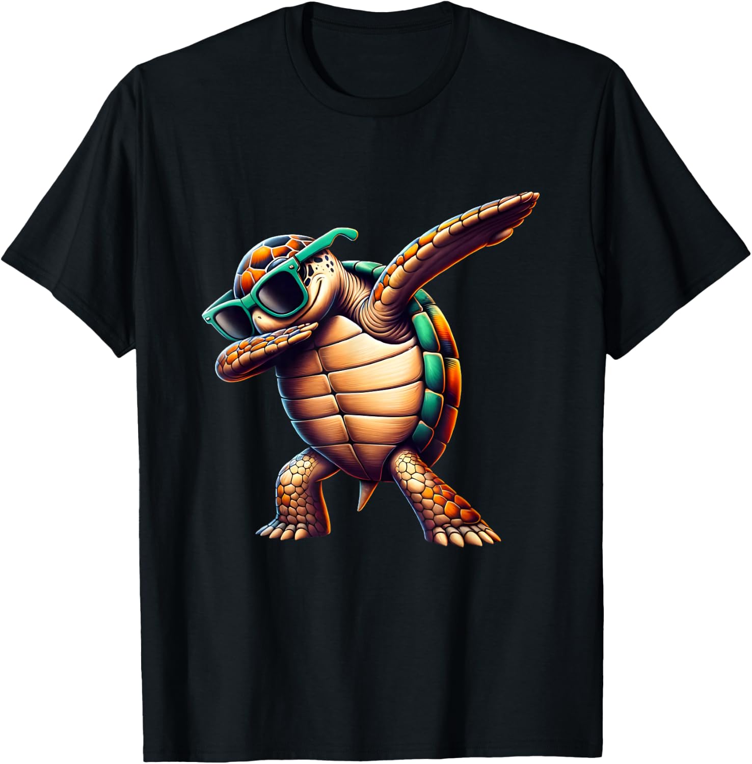 Dabbing Sea Turtles Boys Girls Save Turtles T-Shirt - T-Shirt | Black