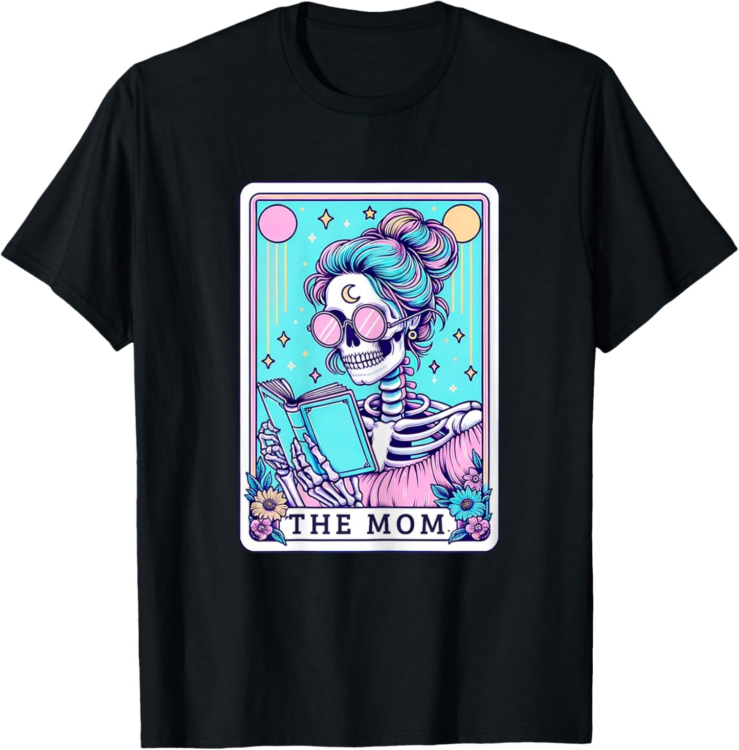 The Mom Tarot Card Skeleton Mothers Day Witch Mom Skull Mama T-Shirt - T-Shirt | Black