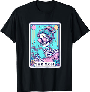 The Mom Tarot Card Skeleton Mothers Day Witch Mom Skull Mama T-Shirt - T-Shirt | Black