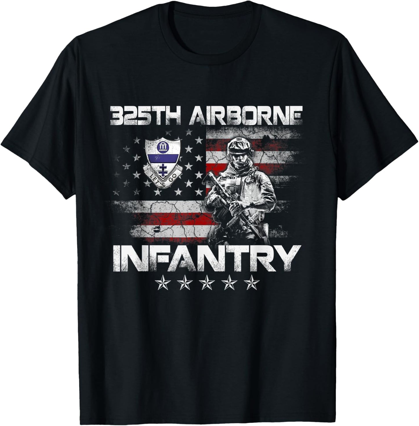 325th Airborne Infantry Regiment Veteran 4th Of July Gift T-Shirt - T-Shirt | Black