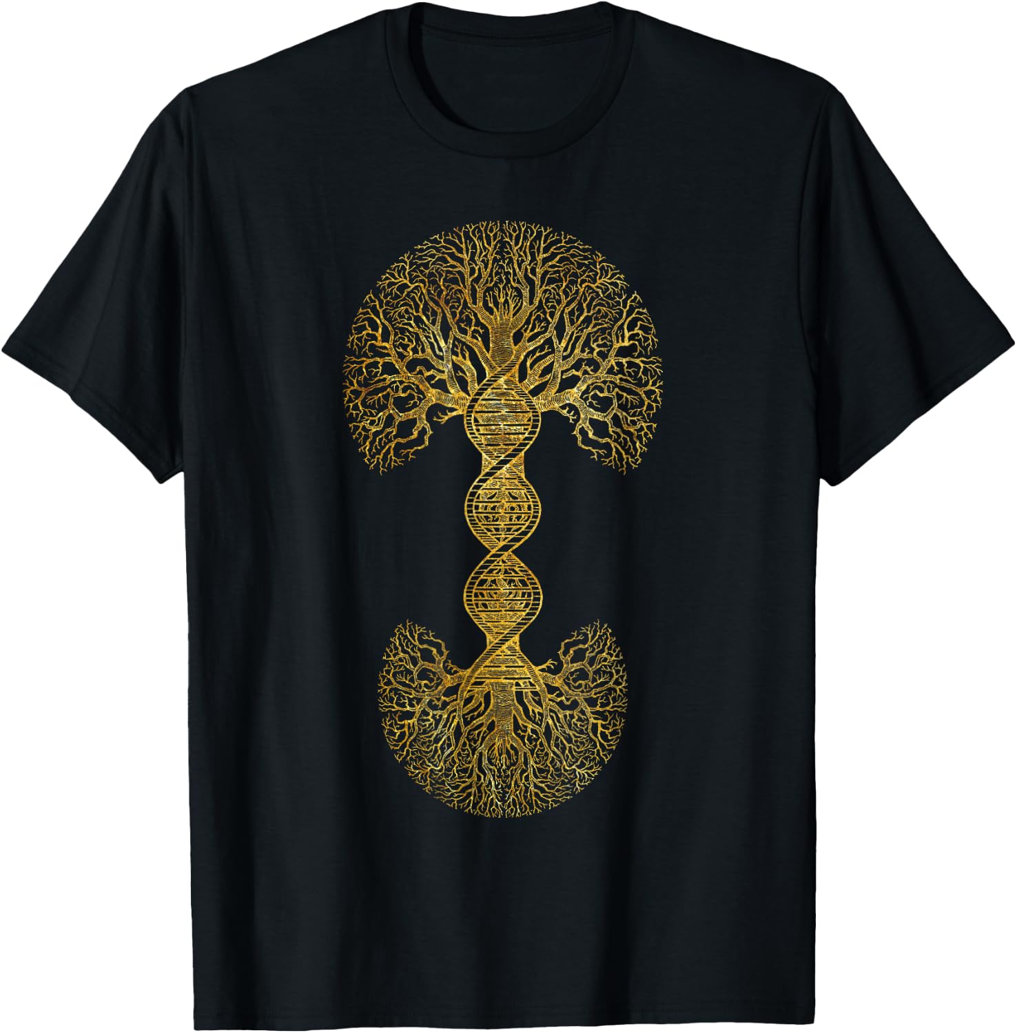 DNA Tree Of Life Science of Genetics Earth Day Genealogy T-Shirt - T-Shirt | Black