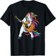 Cool Unicorn Playing Guitar | Funny Animal Guitarist Gift T-Shirt - T-Shirt | Black