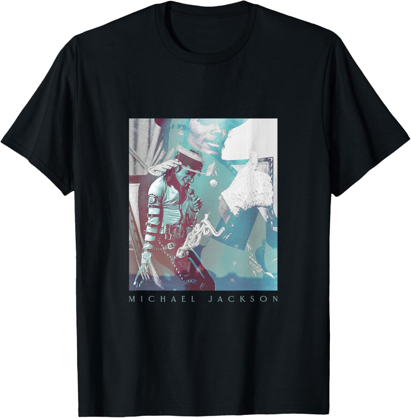 The King of Pop MJ-007 Black Michael Jackson King -Adults Classic Fit Short Sleeve Cotton, Polyester Small T-Shirt - T-Shirt | Black