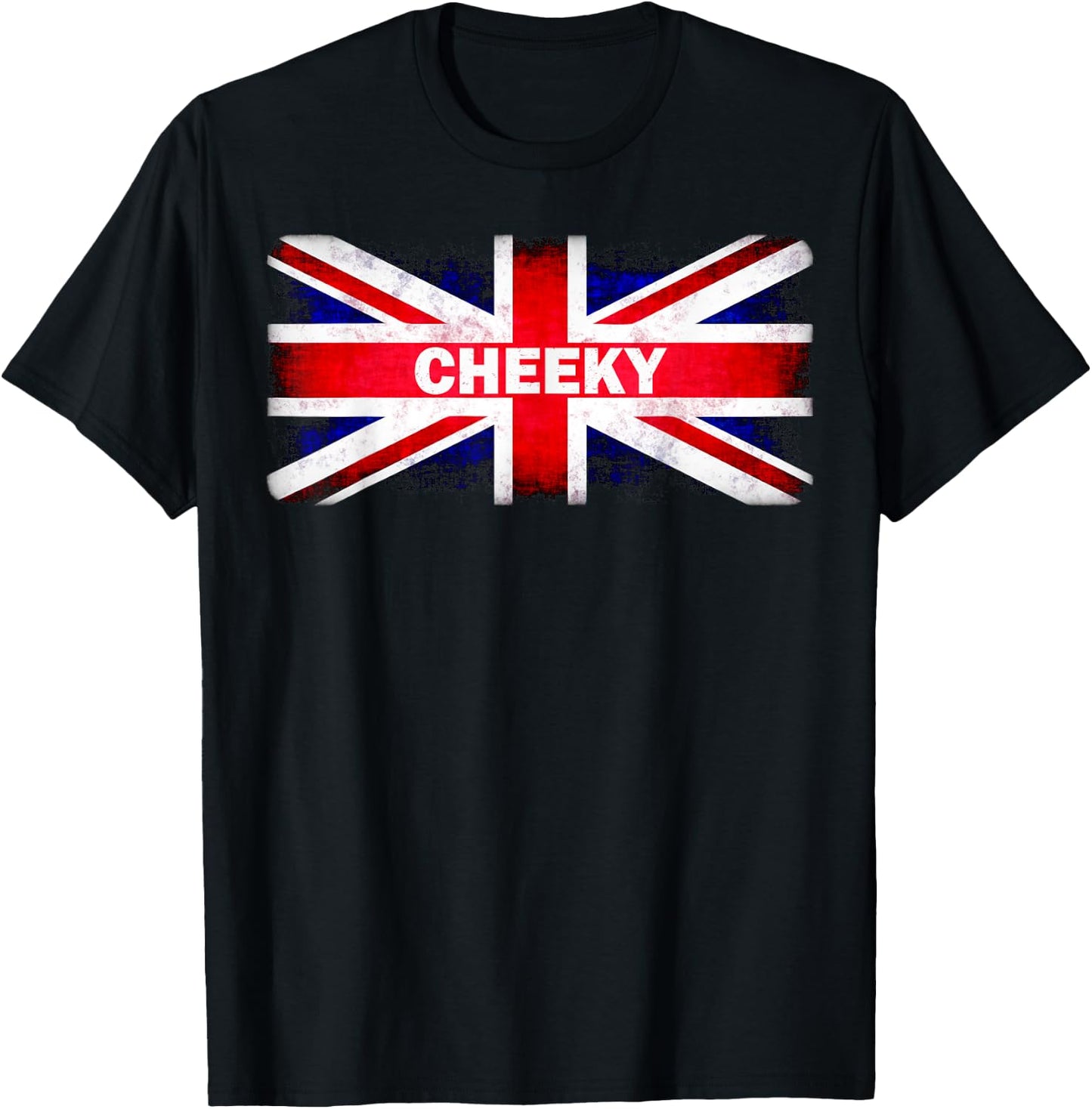 Funny Cheeky British Flag Union Jack Bold Sassy Gift T-Shirt - T-Shirt | Black