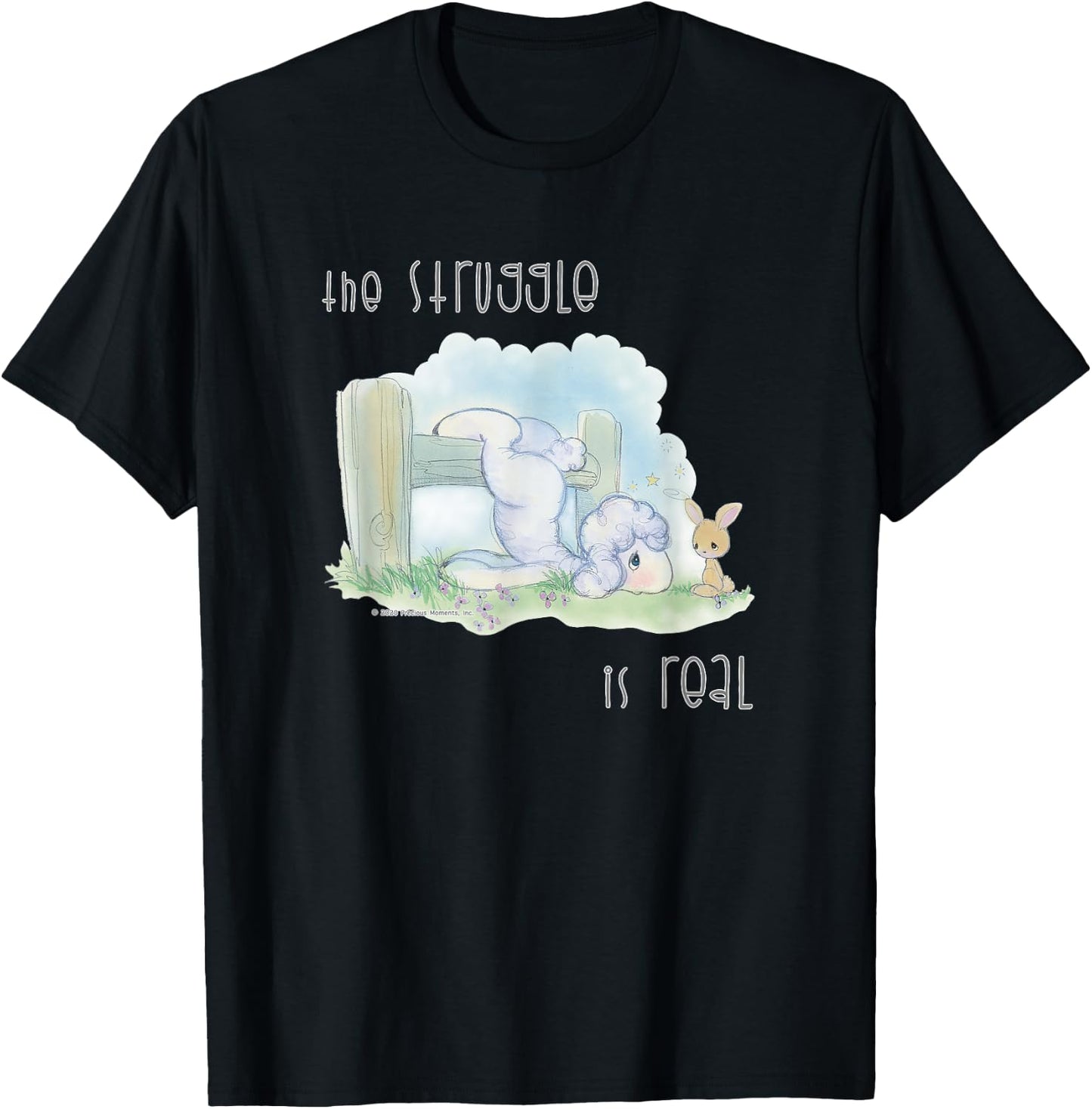 Precious Moments The Struggle Is Real T-Shirt - T-Shirt | Black