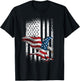 American Flag Eagle 4th of July Independence Day Patriotic T-Shirt - T-Shirt | Black