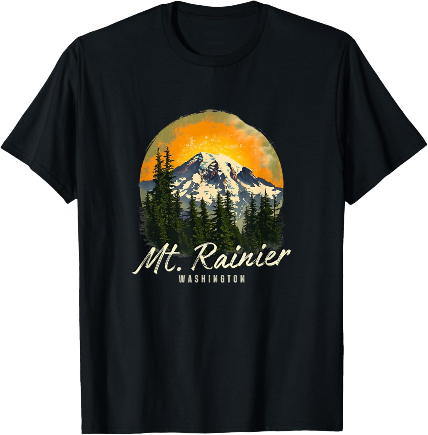 Mount Rainier Souvenir / Mt. Rainier T-Shirt - T-Shirt | Black