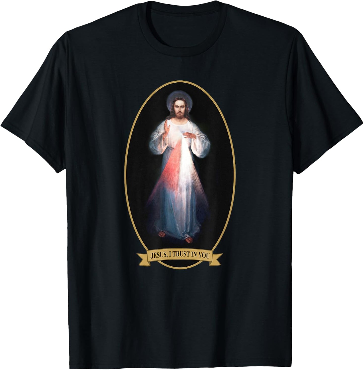 Divine Mercy, Jesus I Trust in You T-Shirt - T-Shirt | Black