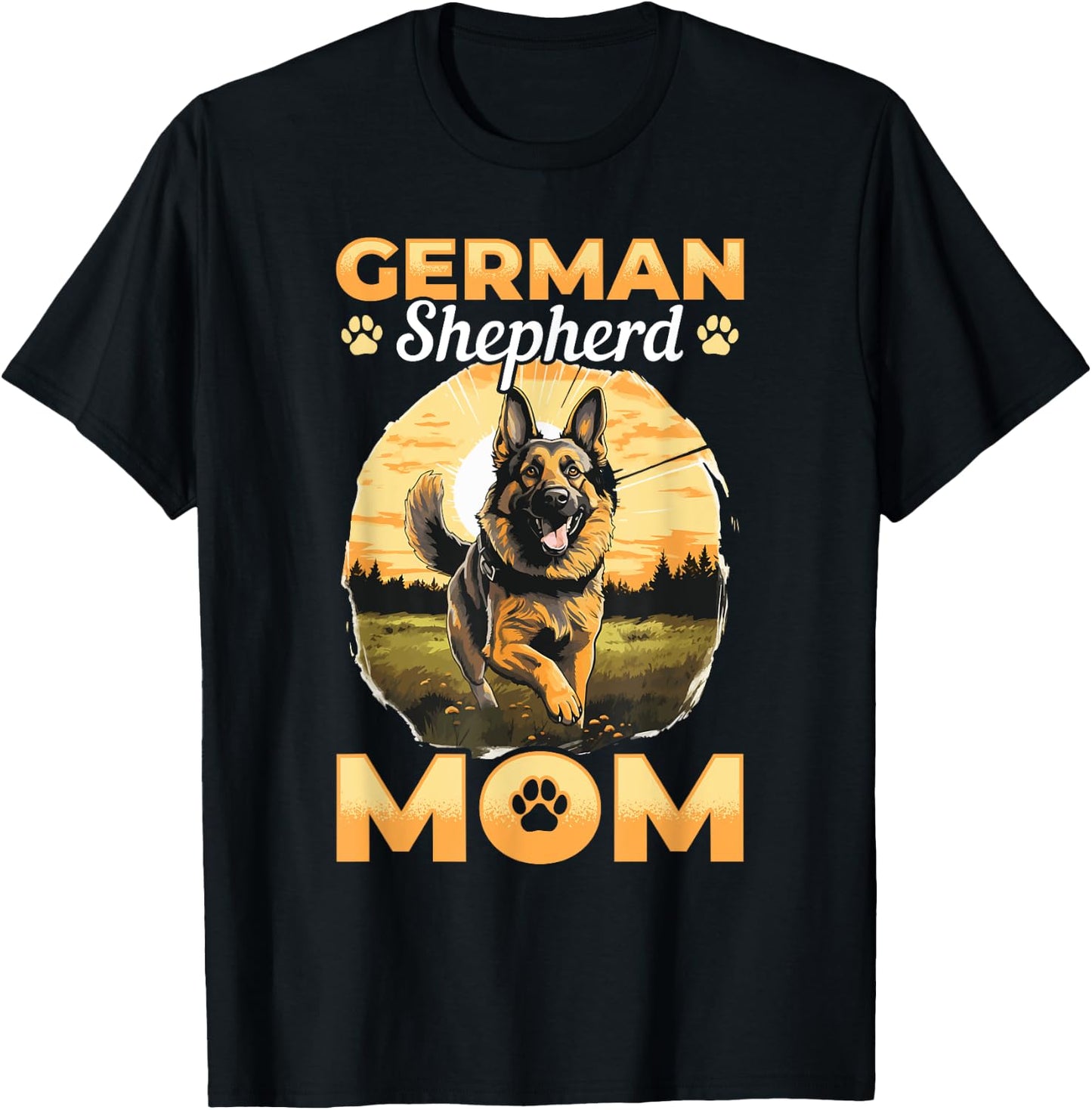 German Shepherd Dog Breed German Shepherd Mom T-Shirt - T-Shirt | Black
