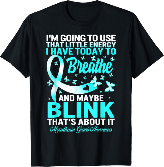 MG Awareness Myasthenia Gravis Teal Ribbon Warrior Family T-Shirt - T-Shirt | Black