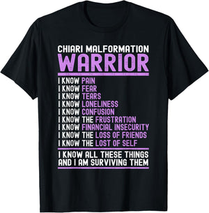 Chiari Malformation Awareness - Brain Purple Ribbon - Chiari T-Shirt - T-Shirt | Black