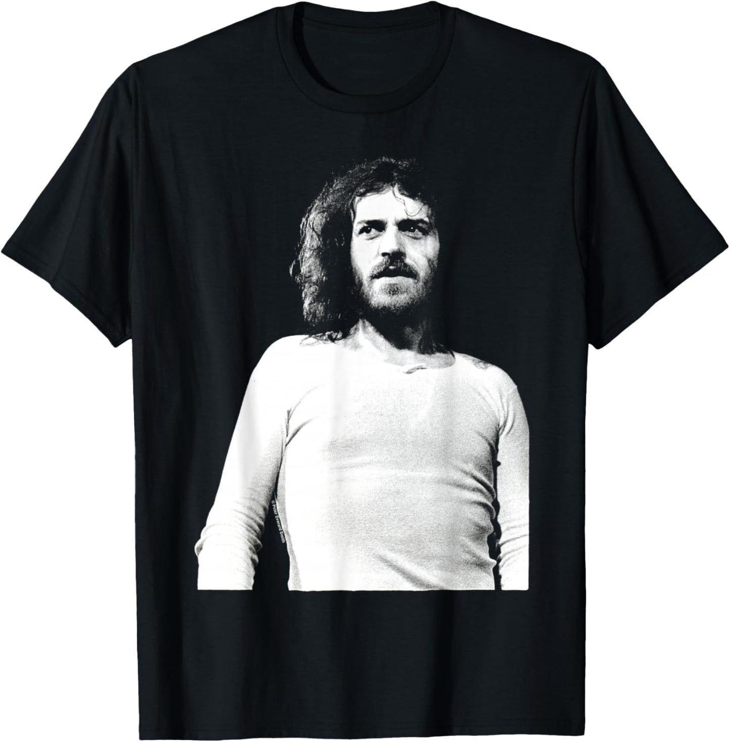 Singer Joe Cocker Live Shot Black And White By Everard Smith T-Shirt - T-Shirt | Black