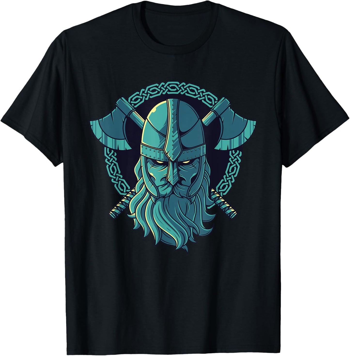 Nordic Viking Warrior Odin Mythology God Valhalla Norse T-Shirt - T-Shirt | Black