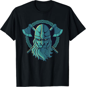 Nordic Viking Warrior Odin Mythology God Valhalla Norse T-Shirt - T-Shirt | Black
