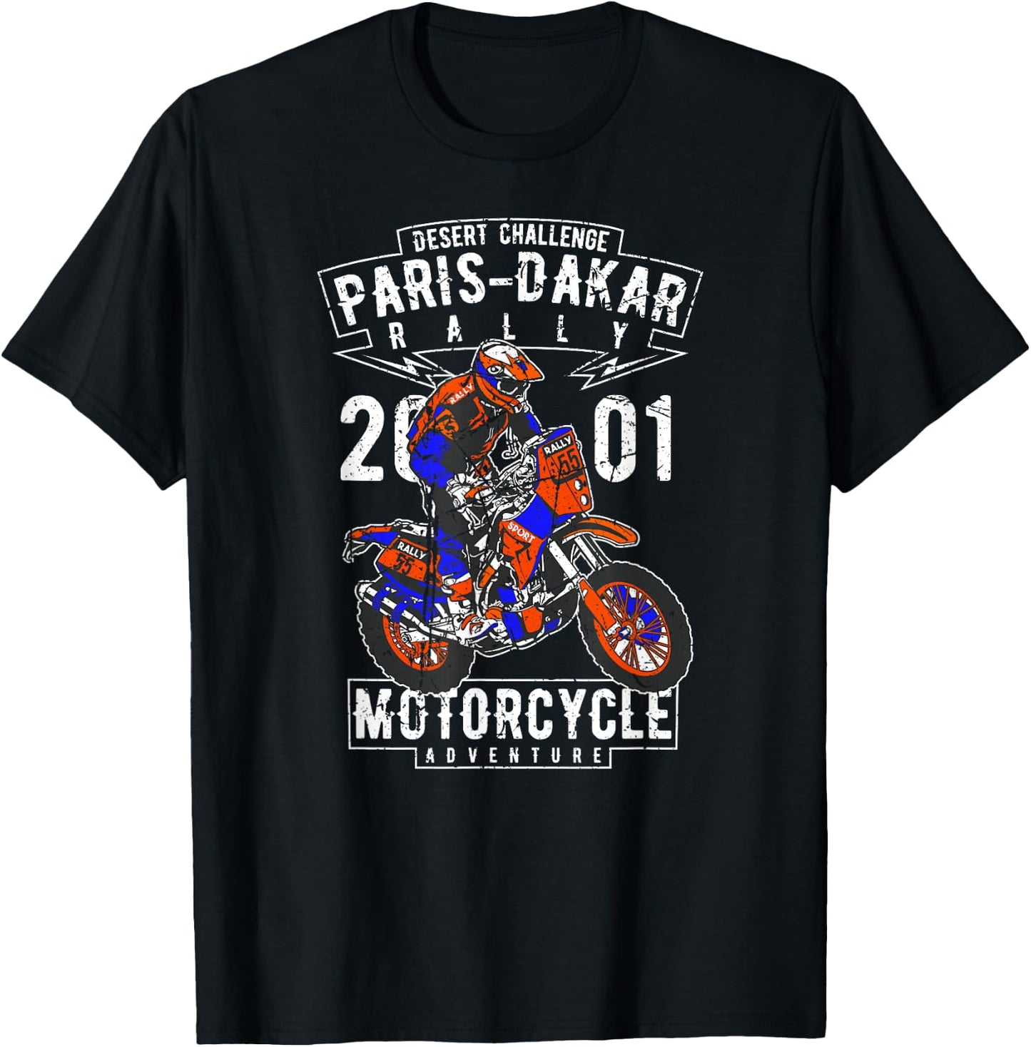 Paris-Dakar rally motorcycle adventure Sahara motocross T-Shirt - T-Shirt | Black