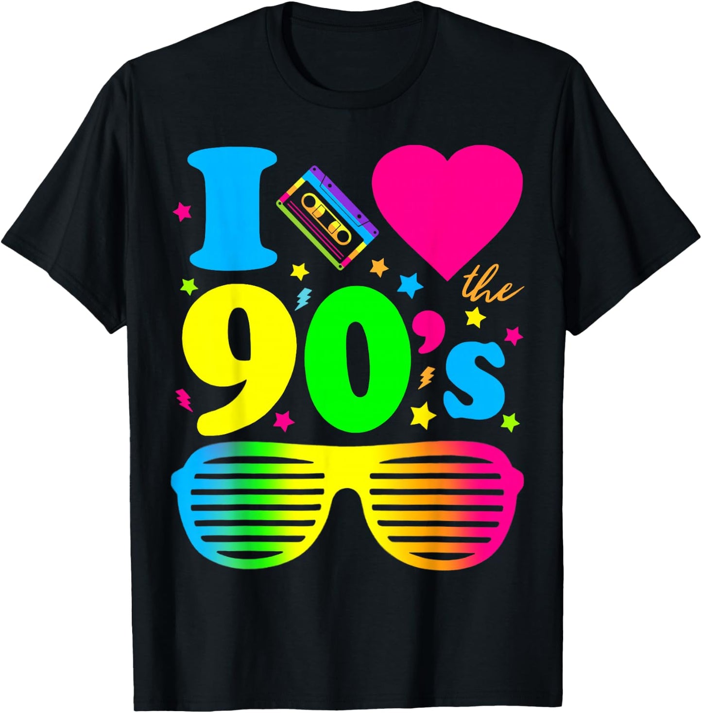 1990's 90s I Heart The Nineties T-Shirt - T-Shirt | Black