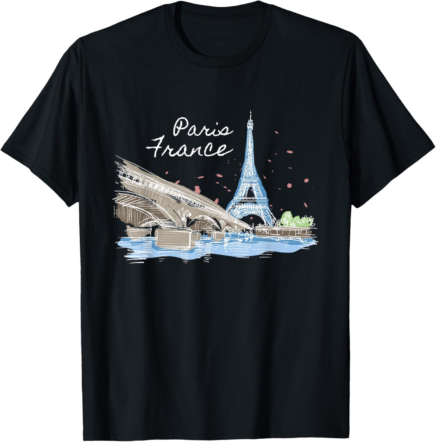 Paris France I Travel Eiffel Tower French French France T-Shirt - T-Shirt | Black