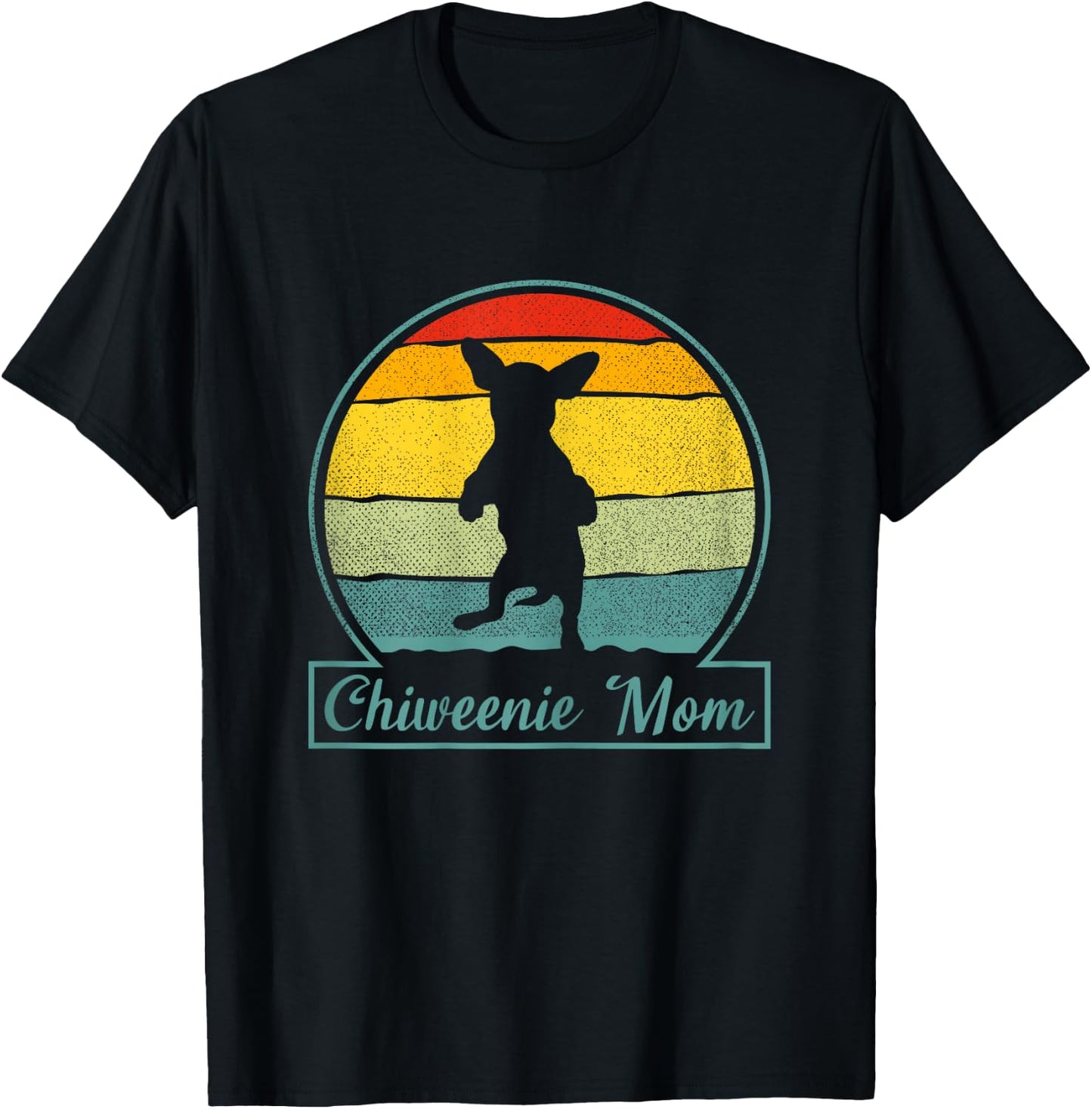 Chiweenie Mom Mama Cute Dog Lovers Dog Owners Women Kids T-Shirt - T-Shirt | Black