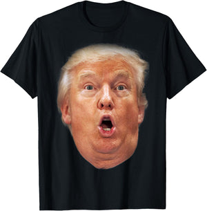 Funny Trump Face Stupid Sarcastic President Donald 2020 Meme T-Shirt - T-Shirt | Black