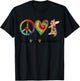 Peace Love Chihuahua Tie Dye Rainbow Dog Lover Men Women Girls Kids T-Shirt - T-Shirt | Black