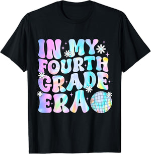 In My Fourth Grade Era Back To School 4th Grade Boys Girls T-Shirt - T-Shirt | Black