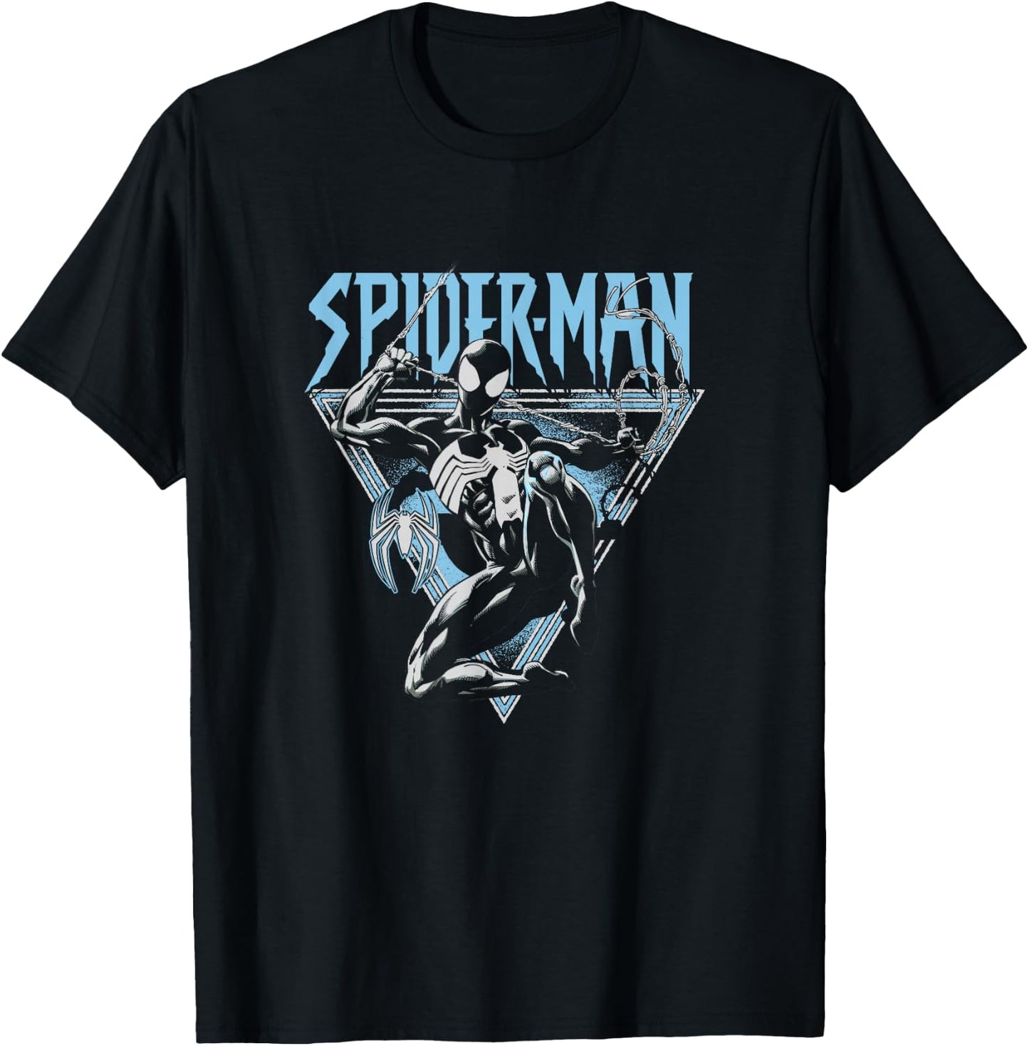 Marvel Spider-Man Symbiote Suit Epic Swing Big Chest Poster T-Shirt - T-Shirt | Black