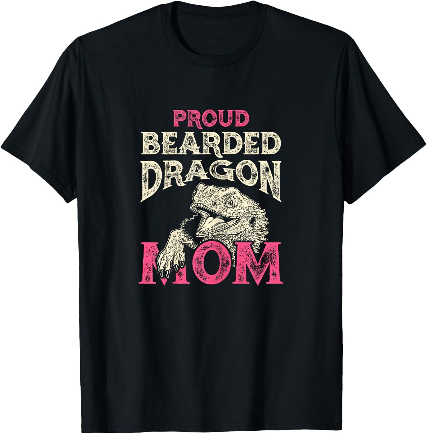 Proud Bearded Dragon Mom T-Shirt - T-Shirt | Black