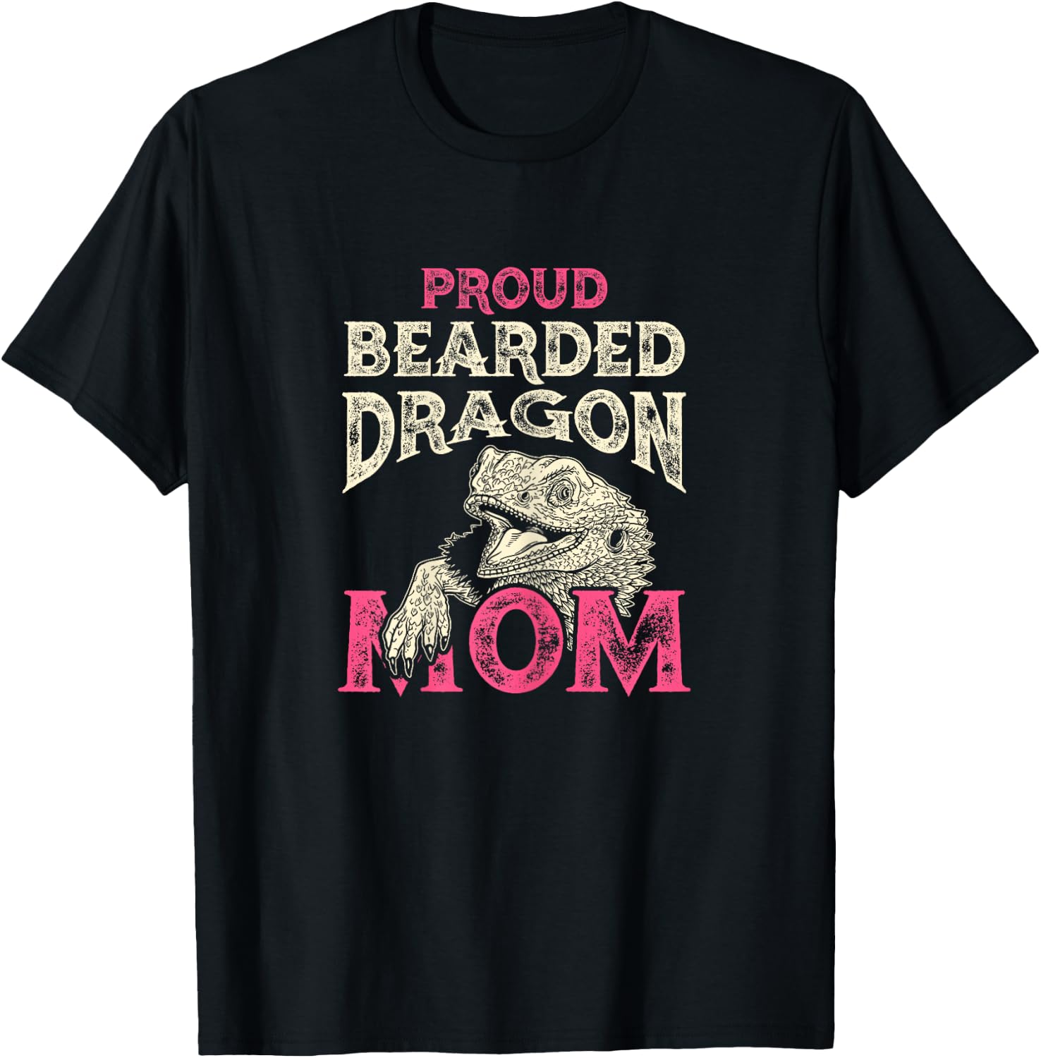 Proud Bearded Dragon Mom T-Shirt - T-Shirt | Black