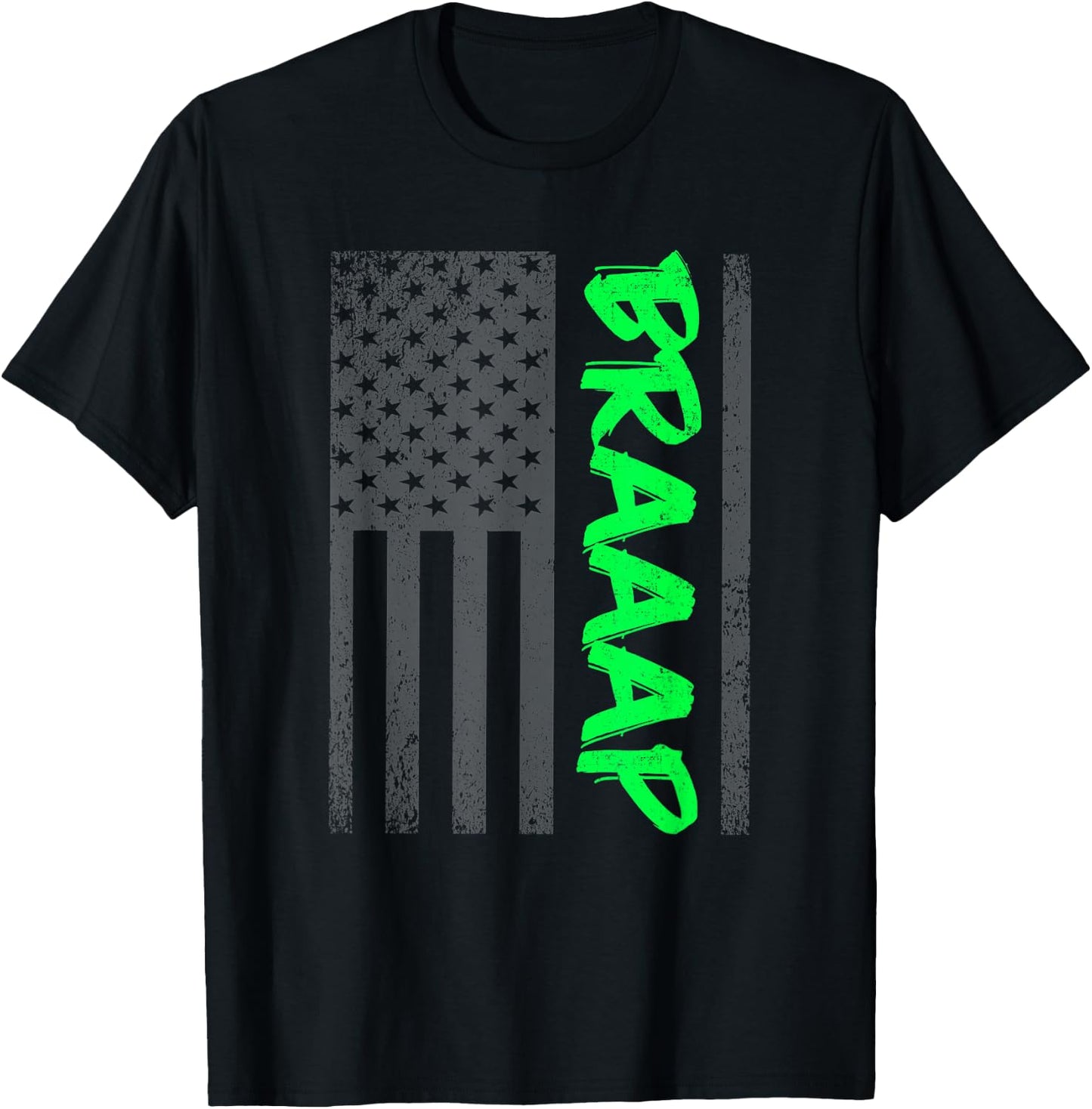 Brap Braap-Braaap Vintage USA Flag Dirt Bike Jet Ski ATV T-Shirt - T-Shirt | Black