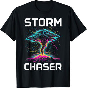 Storm Chasing Tornado Chaser Meteorologist Meteorology T-Shirt - T-Shirt | Black