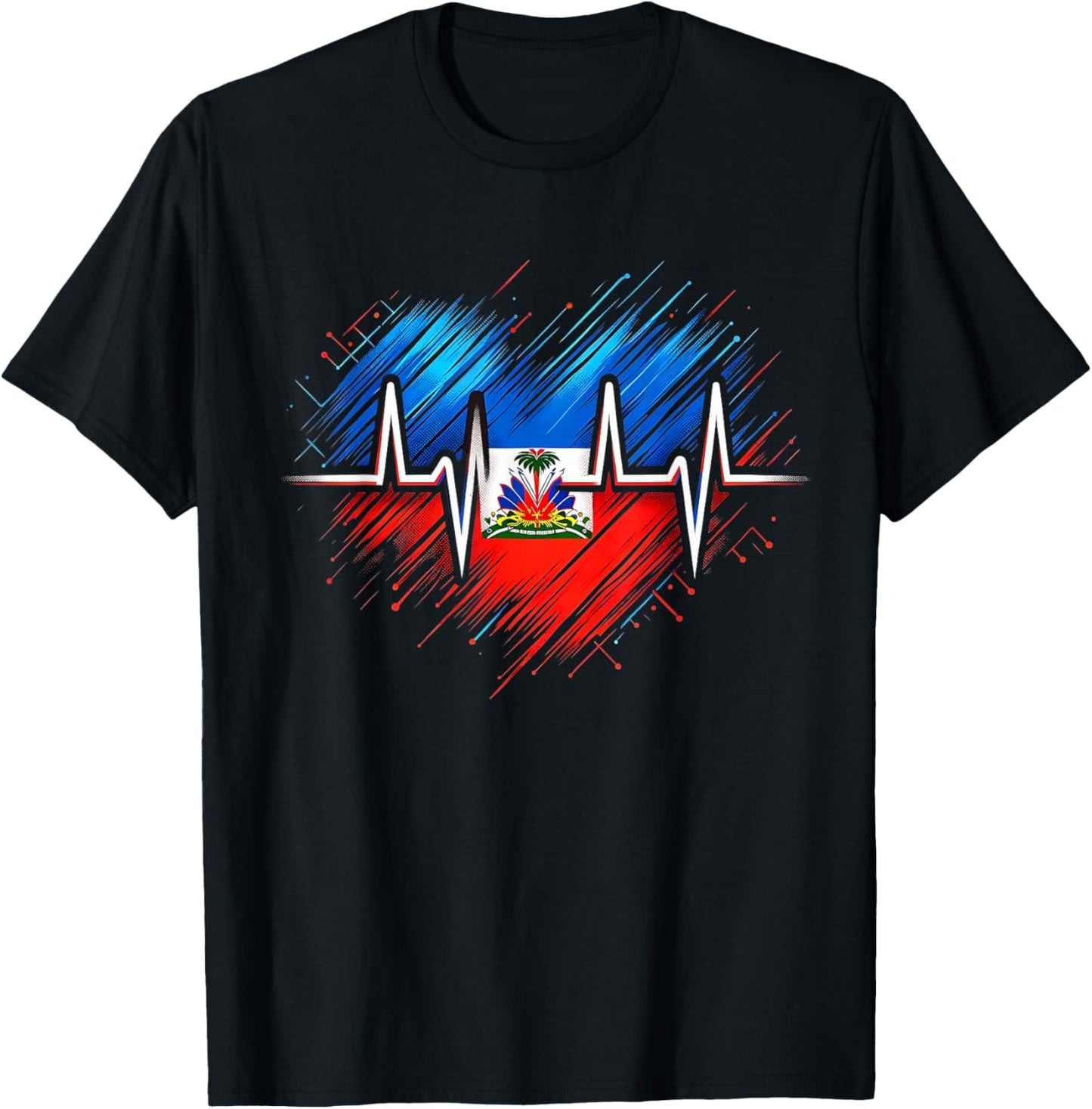 Haitian Flag Day Love Haiti Haitian Haitian Roots Haiti Flag T-Shirt - T-Shirt | Black