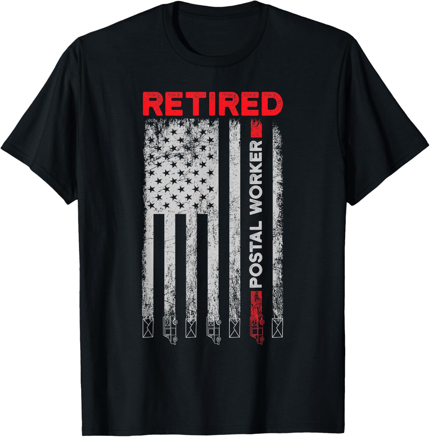 Retired Postal Worker Achieved Mailman Retirement T-Shirt - T-Shirt | Black