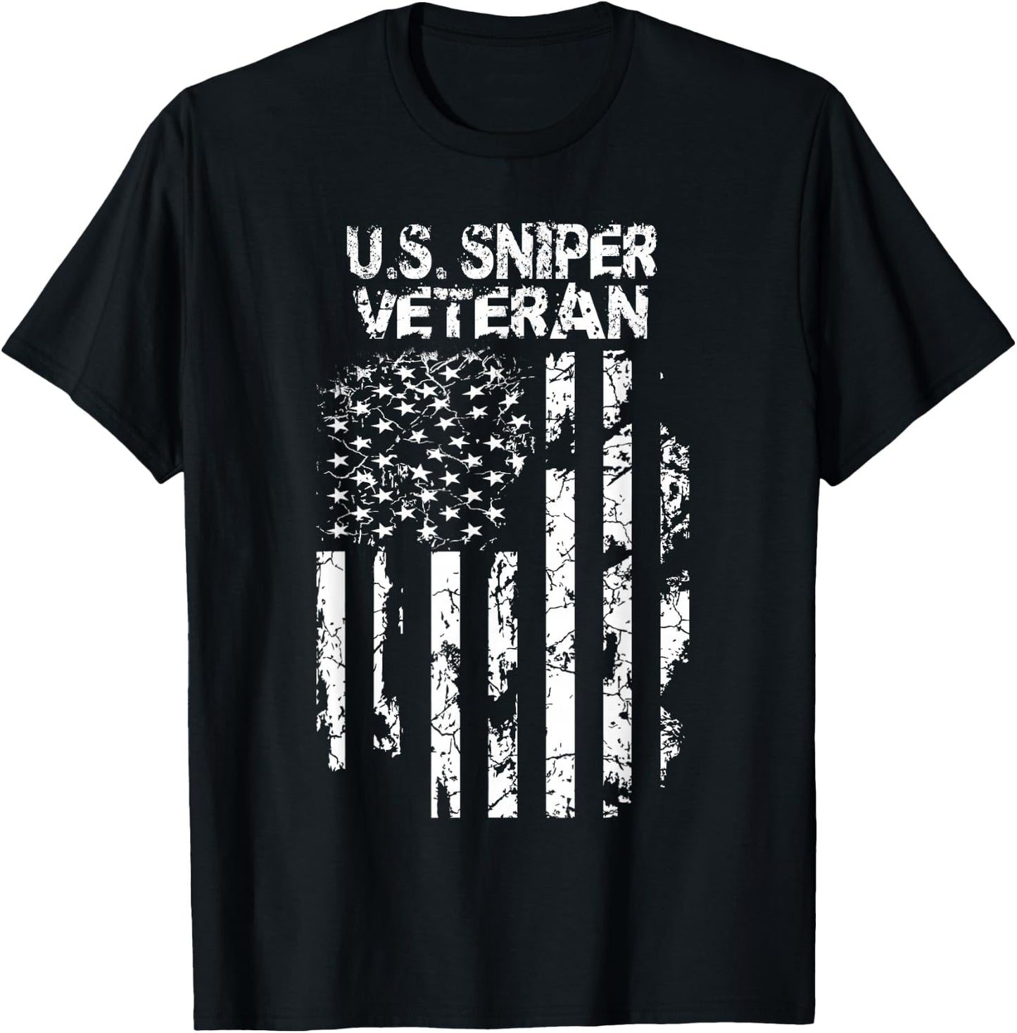 U.S. Military Sniper Veteran T-Shirt - T-Shirt | Black