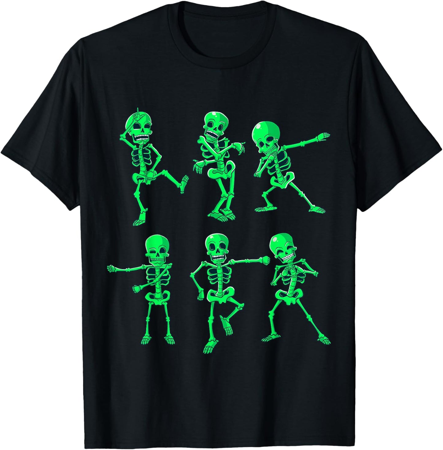 Halloween Boys Girls Kids Dancing Skeletons Dance Challenge T-Shirt - T-Shirt | Black