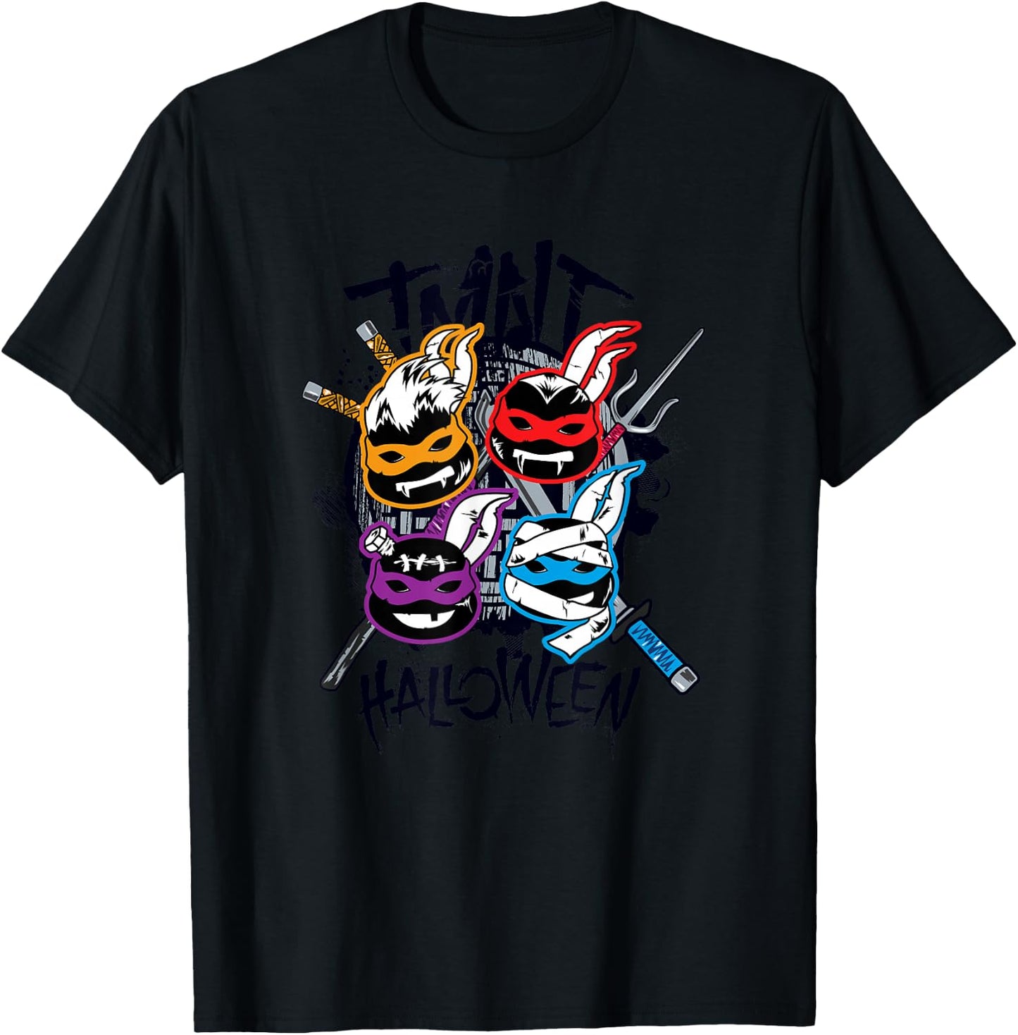 Teenage Mutant Ninja Turtles Halloween Spooky Ninja Crew T-Shirt - T-Shirt | Black