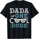 Dada of One Cool Dude - Funny Birthday Boy Cool T-Shirt - T-Shirt | Black