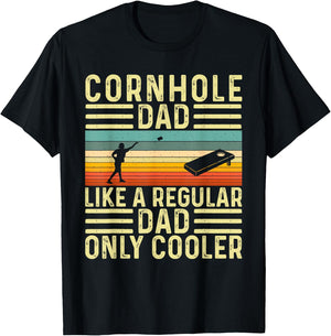 Cornhole Dad Design for Father Day Corn Hole Player T-Shirt - T-Shirt | Black