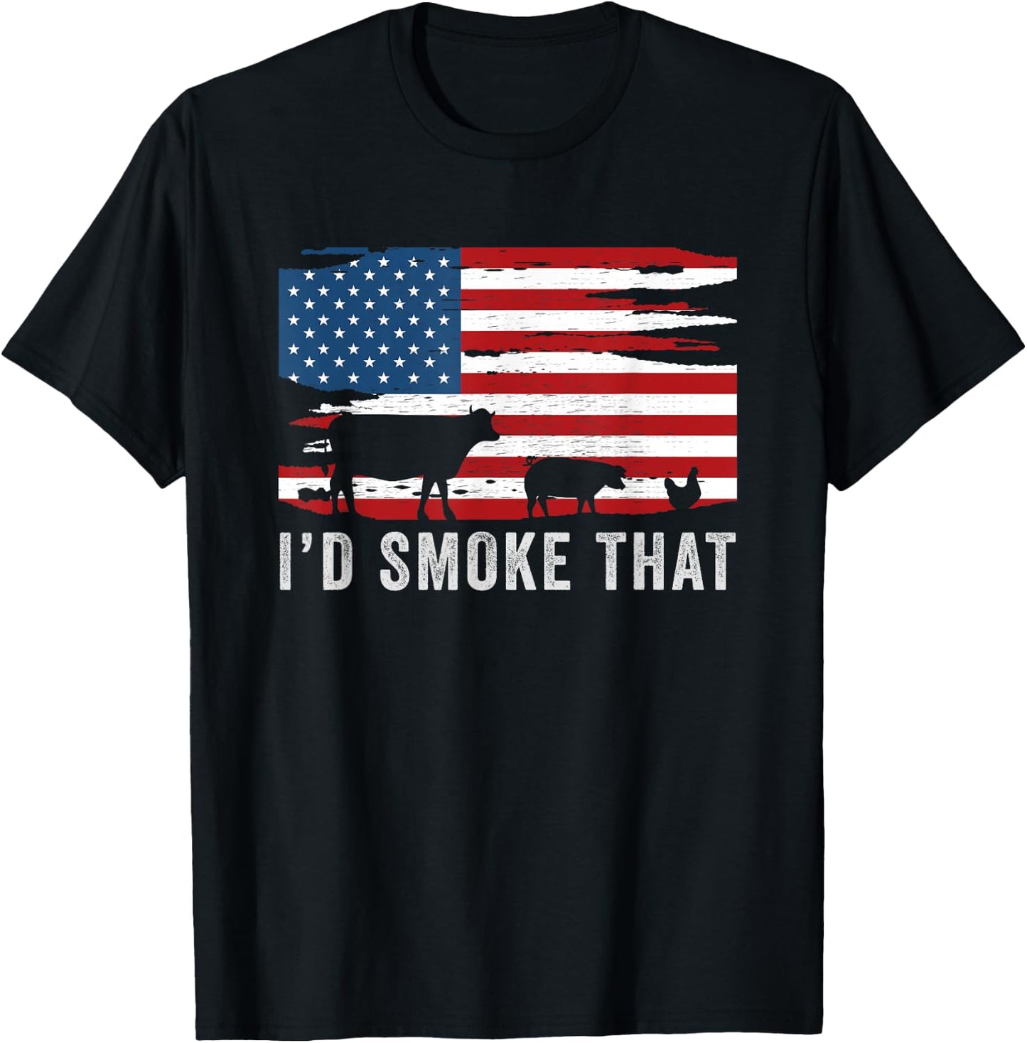 Id Smoke That Barbecue T-Shirt - T-Shirt | Black