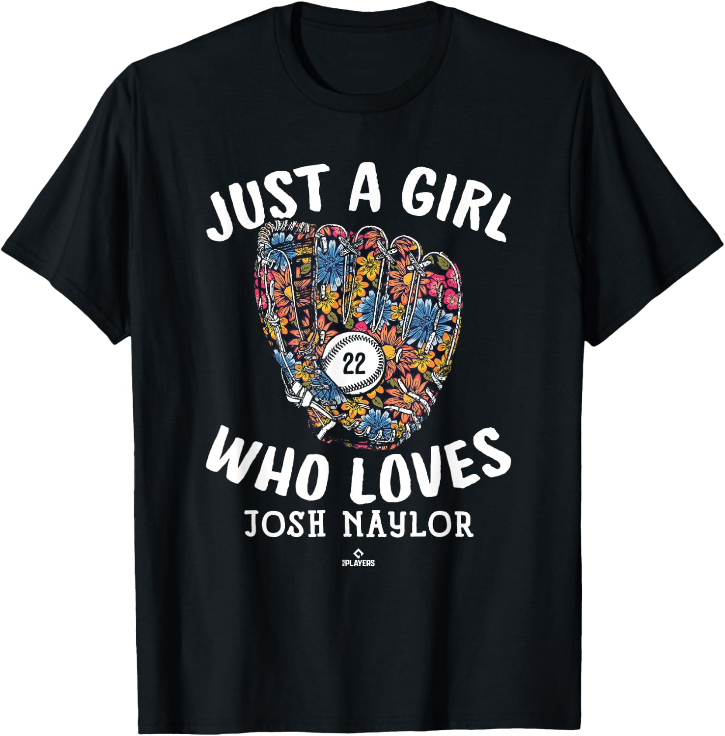 Just A Girl Who Loves Josh Naylor Cleveland MLBPA T-Shirt - T-Shirt | Black