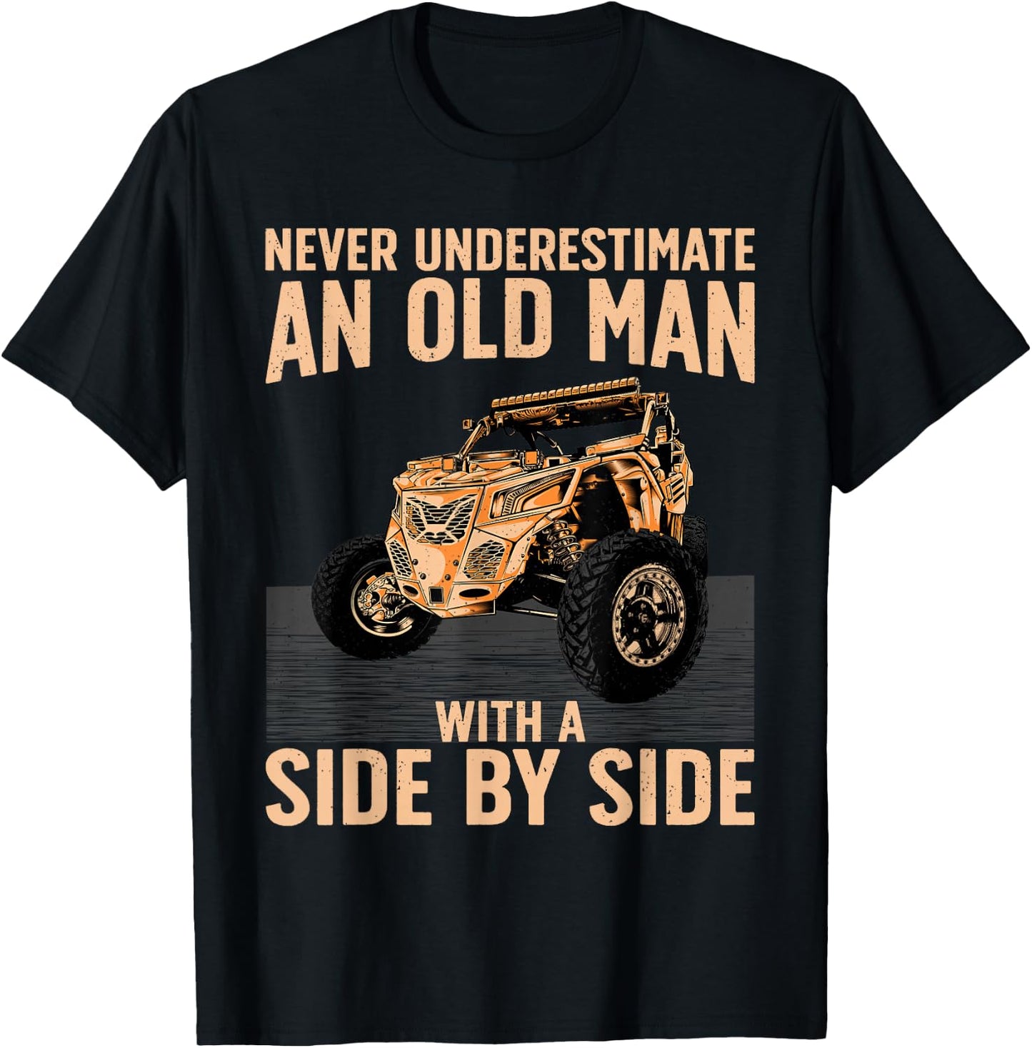 Cool SXS for Grandpa Men Dad Offroad UTV ATV Side-by-Side T-Shirt - T-Shirt | Black