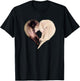 I Love My Funny Ferret Heart Graphic Ferret Owner T-Shirt - T-Shirt | Black