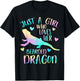 Just a Girl Who Loves her Bearded Dragon Dragons lover T-Shirt - T-Shirt | Black